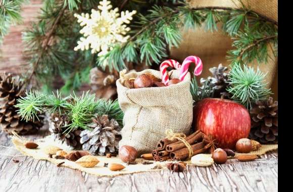 Pine Cone Apple Cinnamon Candy Cane Holiday Christmas