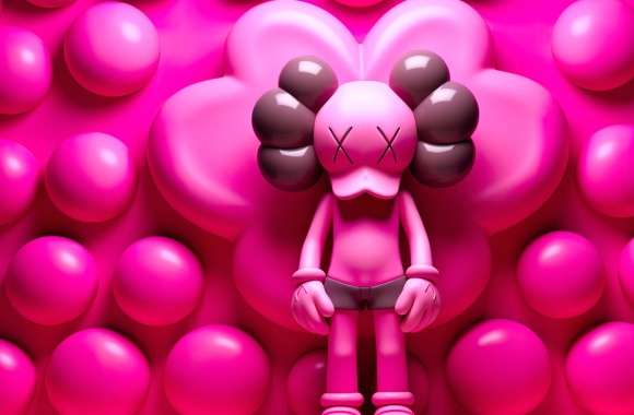 Pink Kaws Wallpaper