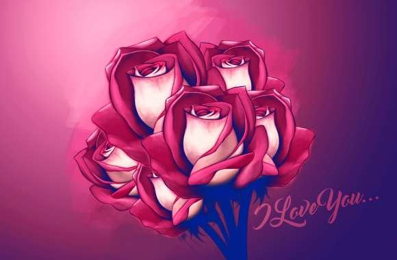 Pink Rose Artistic Love