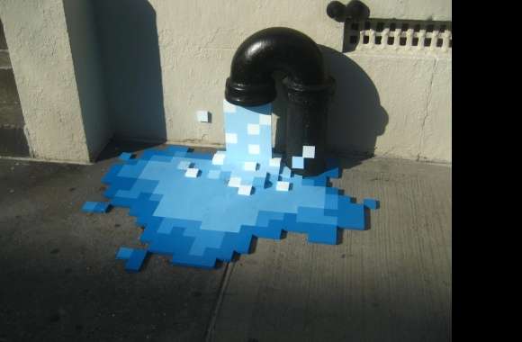 Pixel Water Burst