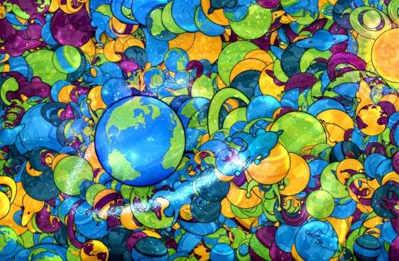 Planet Colorful Colors Space Sci Fi Artistic