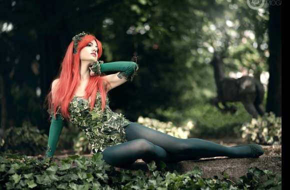 Poison Ivy Cosplay in Nature