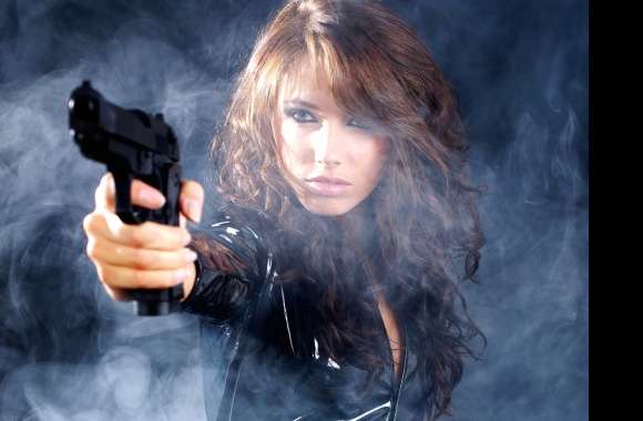 Powerful Woman with Gun