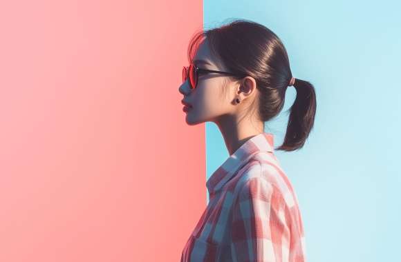 Preppy Elegance Featuring a Stylish Woman