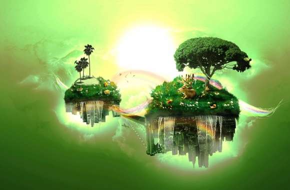 Psychedelic CGI Landscape A Stunning Journey