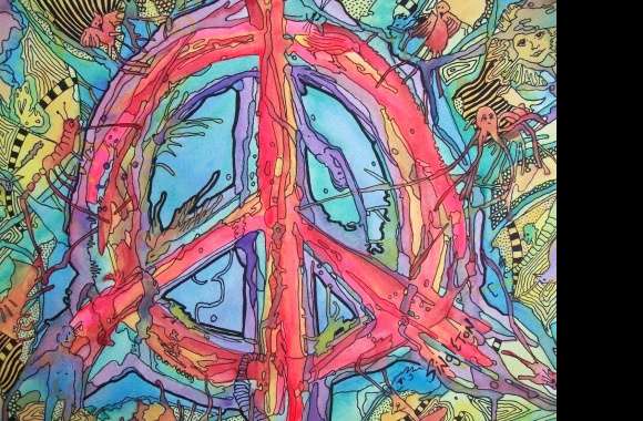 Psychedelic Peace Sign