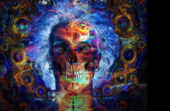 Psychedelic Skull Art -