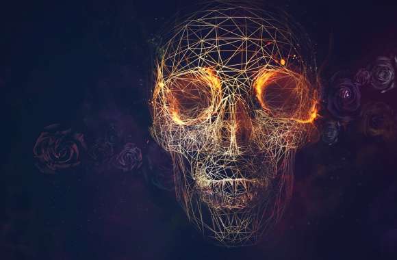 Psychedelic Skull Artistic CGI