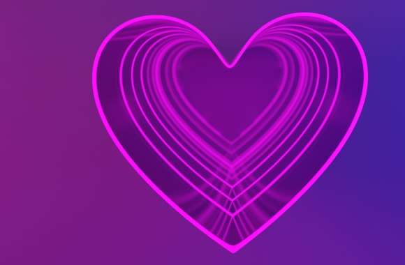 Purple Artistic Heart