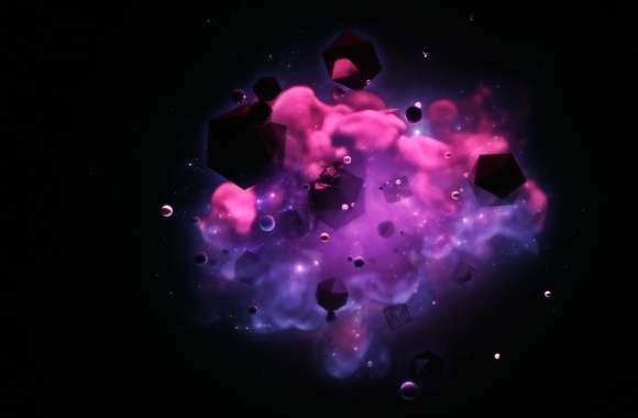 Purple CGI Dark Abstract 3D