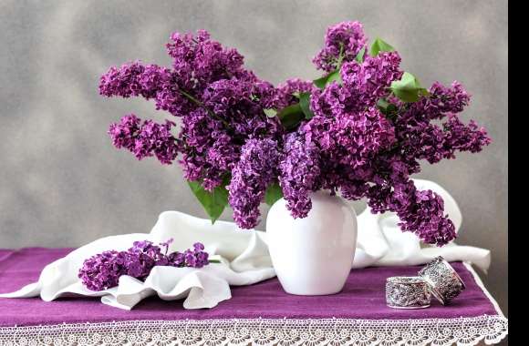 Purple Flower Flower Lilac Vase Photography Still Life