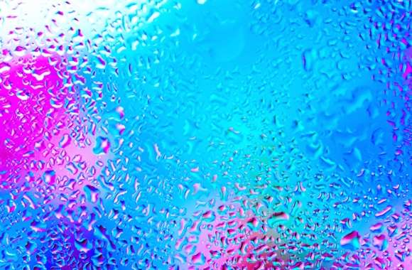 Raindrop Prism HD Window View Wallpaper