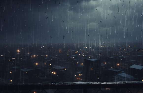 Rainy Cityscape