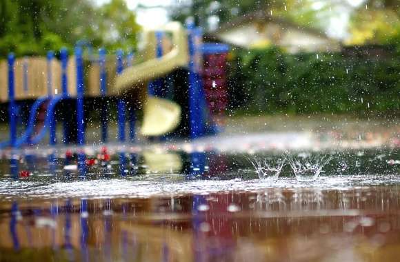 Rainy Playground Serenity -