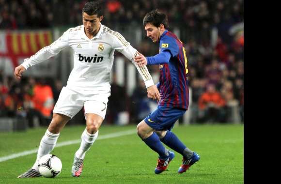 Real Madrid vs Barcelona Ronaldo and Messi - HD Soccer Wallpaper