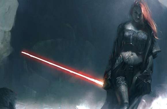 Red-Haired Lightsaber Warrior