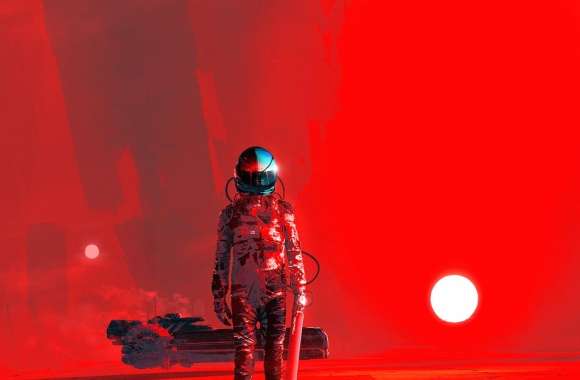 Red Horizon Astronaut in Sci-Fi