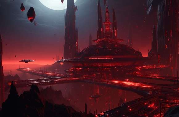 Red Nebula Spaceport - Sci-Fi Space Opera