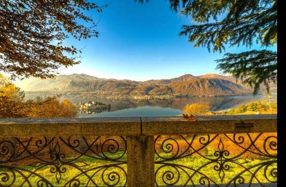 Reflection Lake Orta Fall Italy Photography Lake