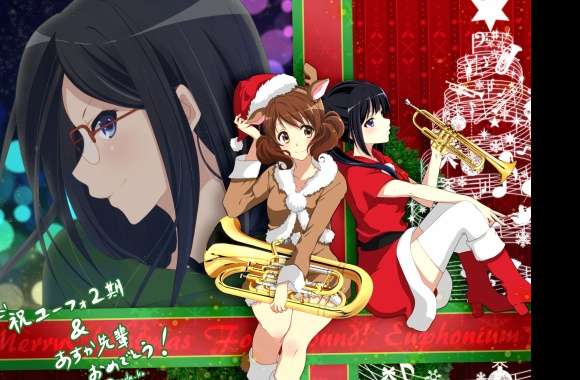 Reina Kousaka Asuka Tanaka Kumiko Oumae Holiday Christmas Anime Sound! Euphonium Anime Christmas