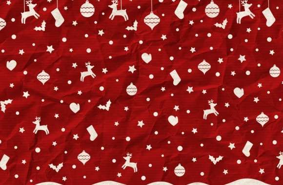 Reindeer Red Pattern Holiday Christmas