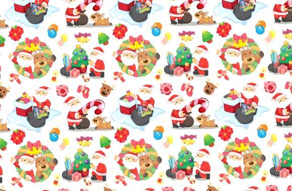 Reindeer Santa Candy Cane Holiday Christmas wallpapers hd quality