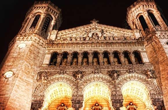 Religious Basilica Of Notre-Dame De Fourvière