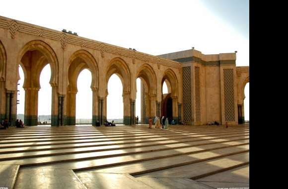 Religious Hassan II Mosque Wallpaper