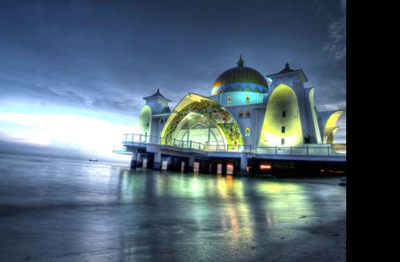 Religious Malacca Straits Mosque