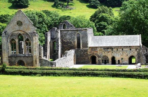 Religious Valle Crucis Abbey wallpapers hd quality