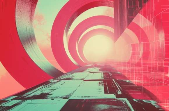 Retro-Futuristic Sci-Fi Vortex wallpapers hd quality