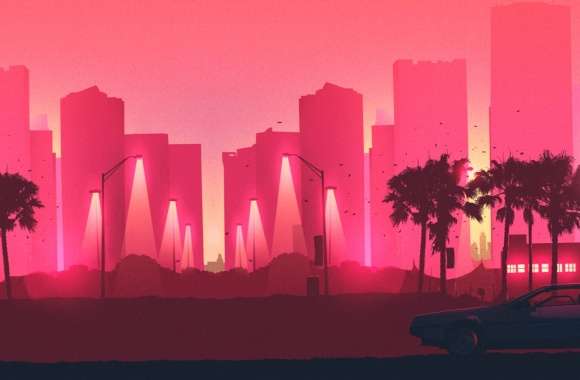 Retro Wave Cityscape wallpapers hd quality