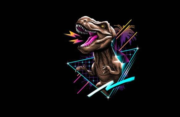 Retro Wave T-Rex