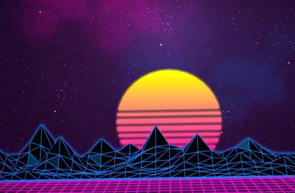 Retrowave Sunset wallpapers hd quality
