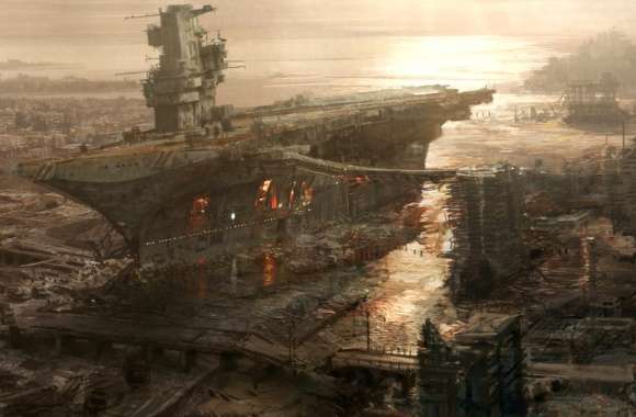 Rivet City Fallout 3 Sci-Fi Ship City