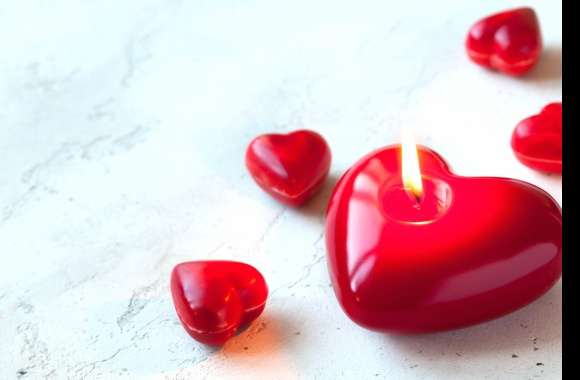 Romantic Heart Photography Candle