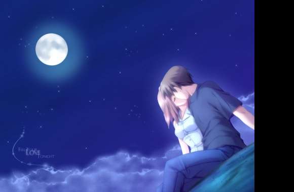 Romantic Moonlit Embrace -