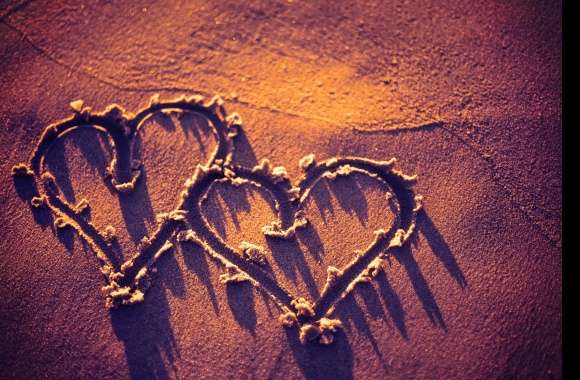 Romantic Sand Heart Photography Love