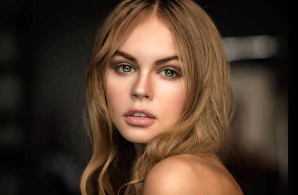 Russian Model with Luminous Green Eyes -