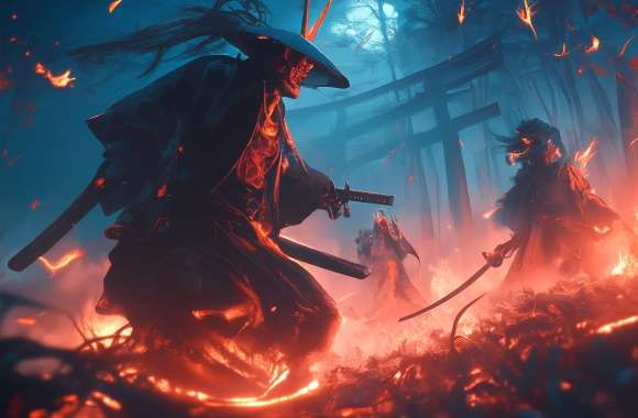 Samurai Night Dark wallpapers hd quality