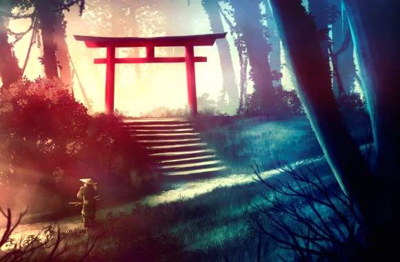 Samurai Path to Forest Shrine -