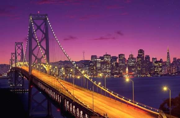 San Francisco-Oakland Bay Bridge Twilight