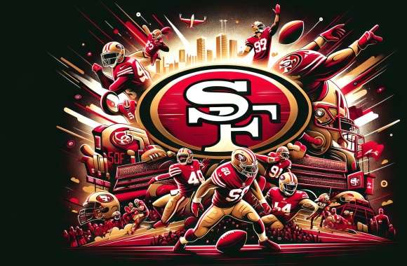 San Francisco 49ers Epic Super Bowl Team Wallpaper