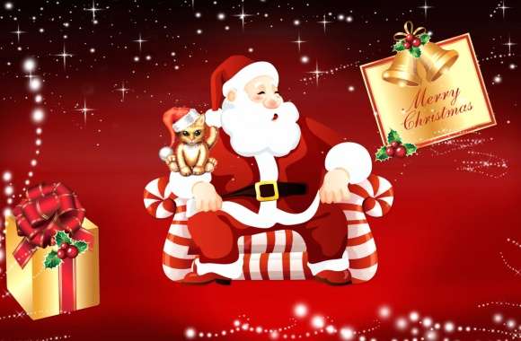 Santa Hat Merry Christmas Santa Gift Holiday Christmas wallpapers hd quality