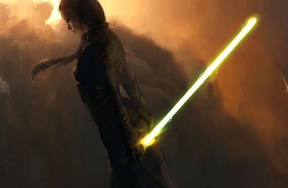 Sci-Fi City Lightsaber Warrior