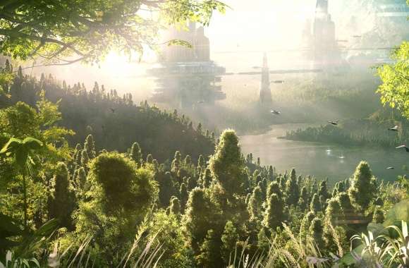 Sci-Fi Forestscape wallpapers hd quality