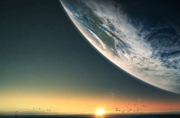 Sci-Fi Planet Sunrise - wallpapers hd quality