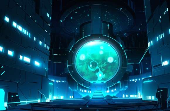 Sci-Fi Portal – Futuristic Gateway Background wallpapers hd quality