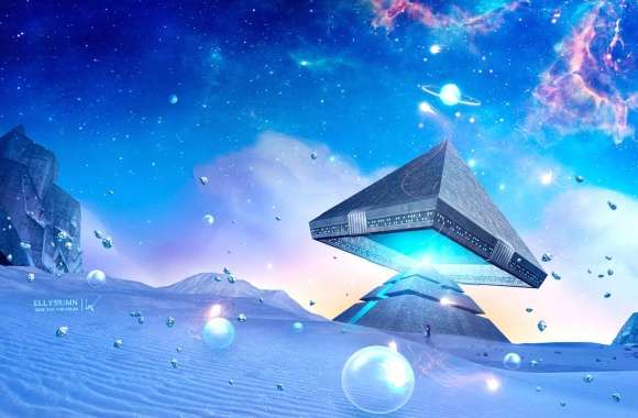 Sci-Fi Pyramid Landscape wallpapers hd quality