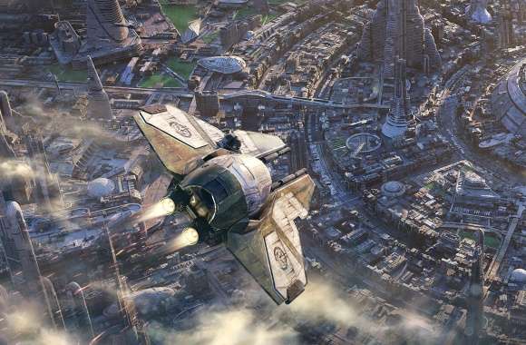 Sci Fi Star Wars Cityscape -